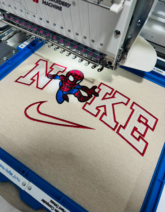 Spiderman NIKE Embroidered CrewNeck Sand